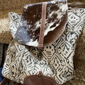 Back pack cow fur design Cute western look.